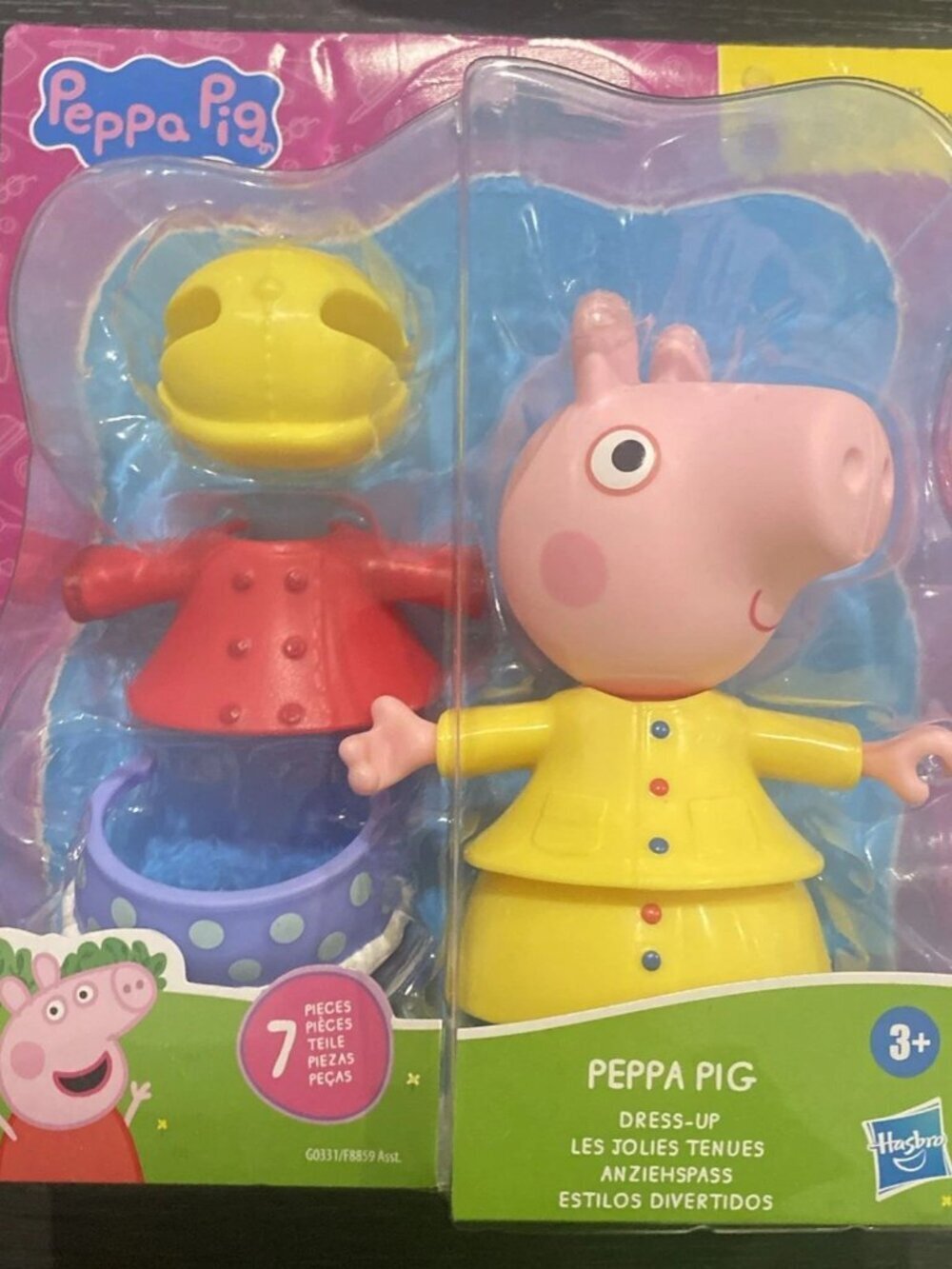 Peppa Pig Dress Up Figure 6 Inch Rainy Day Outfit Toy New Sealed